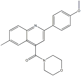 methyl 4-[6-methyl-4-(4-morpholinylcarbonyl)-2-quinolinyl]phenyl ether 结构式