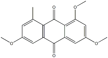 1,3,6-trimethoxy-8-methylanthra-9,10-quinone 结构式