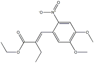 ethyl 2-ethyl-3-{2-nitro-4,5-dimethoxyphenyl}acrylate 结构式