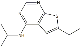 N-(6-ethylthieno[2,3-d]pyrimidin-4-yl)-N-isopropylamine 结构式