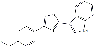 3-[4-(4-ethylphenyl)-1,3-thiazol-2-yl]-1H-indole 结构式