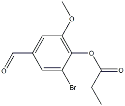 2-bromo-4-formyl-6-methoxyphenyl propionate 结构式