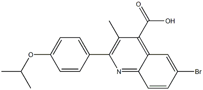6-bromo-2-(4-isopropoxyphenyl)-3-methyl-4-quinolinecarboxylic acid 结构式