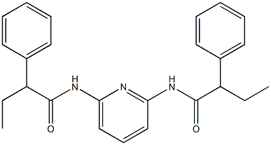2-phenyl-N-{6-[(2-phenylbutanoyl)amino]-2-pyridinyl}butanamide 结构式