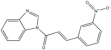 1-(3-{3-nitrophenyl}acryloyl)-1H-benzimidazole 结构式