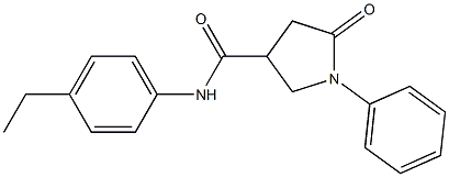 N-(4-ethylphenyl)-5-oxo-1-phenyl-3-pyrrolidinecarboxamide 结构式