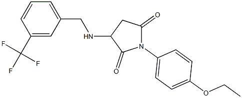 1-(4-ethoxyphenyl)-3-{[3-(trifluoromethyl)benzyl]amino}-2,5-pyrrolidinedione 结构式
