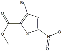 methyl 3-bromo-5-(nitro)thiophene-2-carboxylate 结构式