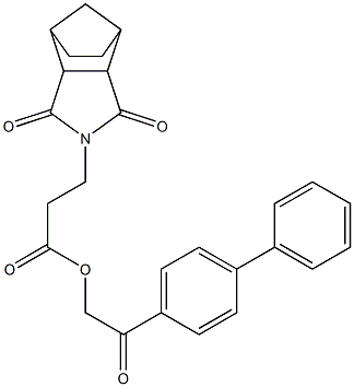 2-[1,1'-biphenyl]-4-yl-2-oxoethyl 3-(3,5-dioxo-4-azatricyclo[5.2.1.0~2,6~]dec-4-yl)propanoate 结构式