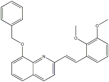 8-(benzyloxy)-2-[2-(2,3-dimethoxyphenyl)vinyl]quinoline 结构式