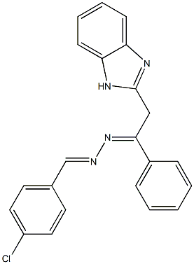 4-chlorobenzaldehyde [2-(1H-benzimidazol-2-yl)-1-phenylethylidene]hydrazone 结构式