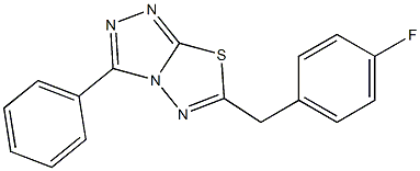 6-(4-fluorobenzyl)-3-phenyl[1,2,4]triazolo[3,4-b][1,3,4]thiadiazole 结构式