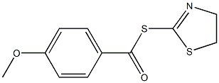 S-(4,5-dihydro-1,3-thiazol-2-yl) 4-methoxybenzenecarbothioate 结构式