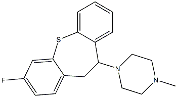 1-(3-fluoro-10,11-dihydrodibenzo[b,f]thiepin-10-yl)-4-methylpiperazine 结构式