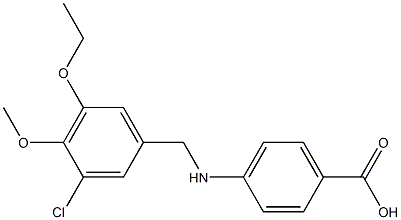 4-[(3-chloro-5-ethoxy-4-methoxybenzyl)amino]benzoic acid 结构式