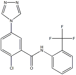 2-chloro-5-(4H-1,2,4-triazol-4-yl)-N-[2-(trifluoromethyl)phenyl]benzamide 结构式