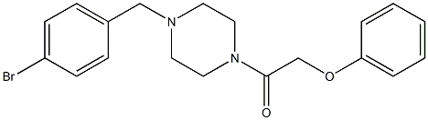 2-[4-(4-bromobenzyl)-1-piperazinyl]-2-oxoethyl phenyl ether 结构式