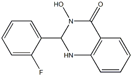 2-(2-fluorophenyl)-3-hydroxy-2,3-dihydro-4(1H)-quinazolinone 结构式