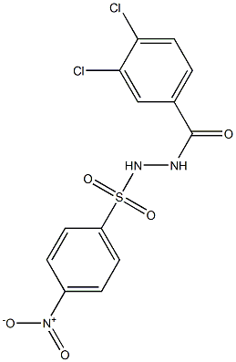 N'-(3,4-dichlorobenzoyl)-4-nitrobenzenesulfonohydrazide 结构式