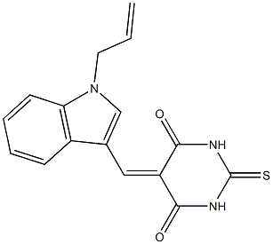 5-[(1-allyl-1H-indol-3-yl)methylene]-2-thioxodihydropyrimidine-4,6(1H,5H)-dione 结构式