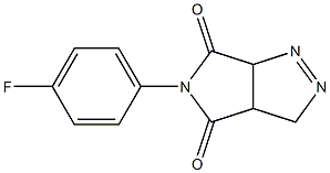 5-(4-fluorophenyl)-3a,6a-dihydropyrrolo[3,4-c]pyrazole-4,6(3H,5H)-dione 结构式