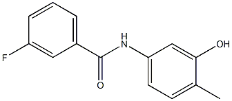 3-fluoro-N-(3-hydroxy-4-methylphenyl)benzamide 结构式