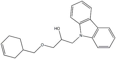 1-(9H-carbazol-9-yl)-3-(3-cyclohexen-1-ylmethoxy)-2-propanol 结构式