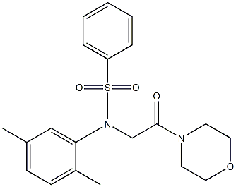 N-(2,5-dimethylphenyl)-N-[2-(4-morpholinyl)-2-oxoethyl]benzenesulfonamide 结构式