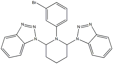 1-[6-(1H-1,2,3-benzotriazol-1-yl)-1-(3-bromophenyl)-2-piperidinyl]-1H-1,2,3-benzotriazole 结构式