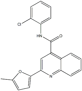 N-(2-chlorophenyl)-2-(5-methyl-2-furyl)-4-quinolinecarboxamide 结构式