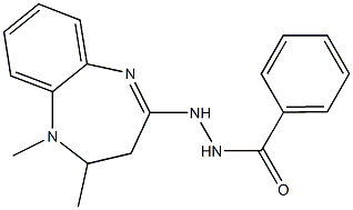 N'-(1,2-dimethyl-2,3-dihydro-1H-1,5-benzodiazepin-4-yl)benzohydrazide 结构式