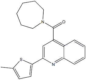 4-(1-azepanylcarbonyl)-2-(5-methyl-2-thienyl)quinoline 结构式