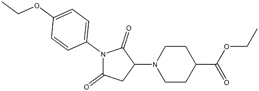 ethyl 1-[1-(4-ethoxyphenyl)-2,5-dioxo-3-pyrrolidinyl]-4-piperidinecarboxylate 结构式