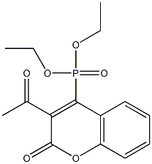 diethyl 3-acetyl-2-oxo-2H-chromen-4-ylphosphonate 结构式