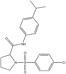 1-[(4-chlorophenyl)sulfonyl]-N-(4-isopropylphenyl)-2-pyrrolidinecarboxamide 结构式