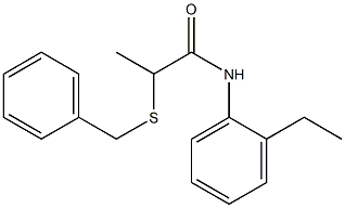 2-(benzylsulfanyl)-N-(2-ethylphenyl)propanamide 结构式