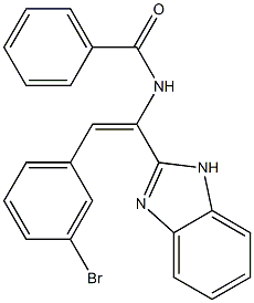 N-[1-(1H-benzimidazol-2-yl)-2-(3-bromophenyl)vinyl]benzamide 结构式