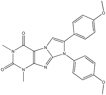 7,8-bis(4-methoxyphenyl)-1,3-dimethyl-1H-imidazo[2,1-f]purine-2,4(3H,8H)-dione 结构式