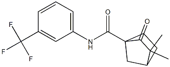 3,3-dimethyl-2-oxo-N-[3-(trifluoromethyl)phenyl]bicyclo[2.2.1]heptane-1-carboxamide 结构式