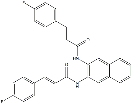 3-(4-fluorophenyl)-N-(3-{[3-(4-fluorophenyl)acryloyl]amino}-2-naphthyl)acrylamide 结构式