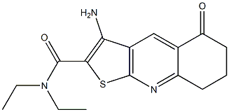 3-amino-N,N-diethyl-5-oxo-5,6,7,8-tetrahydrothieno[2,3-b]quinoline-2-carboxamide 结构式