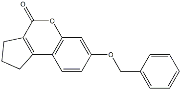 7-(benzyloxy)-2,3-dihydrocyclopenta[c]chromen-4(1H)-one 结构式