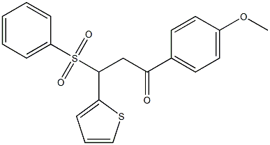 1-(4-methoxyphenyl)-3-(phenylsulfonyl)-3-thien-2-ylpropan-1-one 结构式