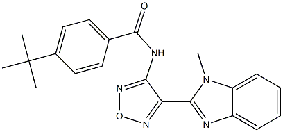 4-tert-butyl-N-[4-(1-methyl-1H-benzimidazol-2-yl)-1,2,5-oxadiazol-3-yl]benzamide 结构式