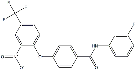 N-(3-fluorophenyl)-4-[2-nitro-4-(trifluoromethyl)phenoxy]benzamide 结构式