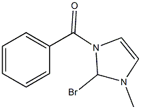 1-甲基-3-苯甲酰基咪唑溴化物 结构式