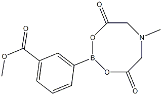 Methyl  3-(6-methyl-4,8-dioxo-1,3,6,2-dioxazaborocan-2-yl)  benzoate 结构式