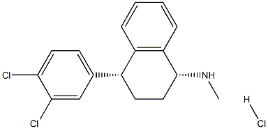 (1R,4R)-cis-4-(3,4-Dichlorophenyl)-1,2,3,4-tetrahydro-N-methyl-1-naphthalenamine.HCl 结构式