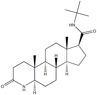 (5alpha,17beta)-N-(1,1-dimethyl ethyl)-3-oxo-4-aza androstane-17-carboxamide 结构式