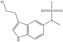 [3-(2-Chloroethyl)-1H-indol-5-yl]-N-methylmethanesulphonamide 结构式